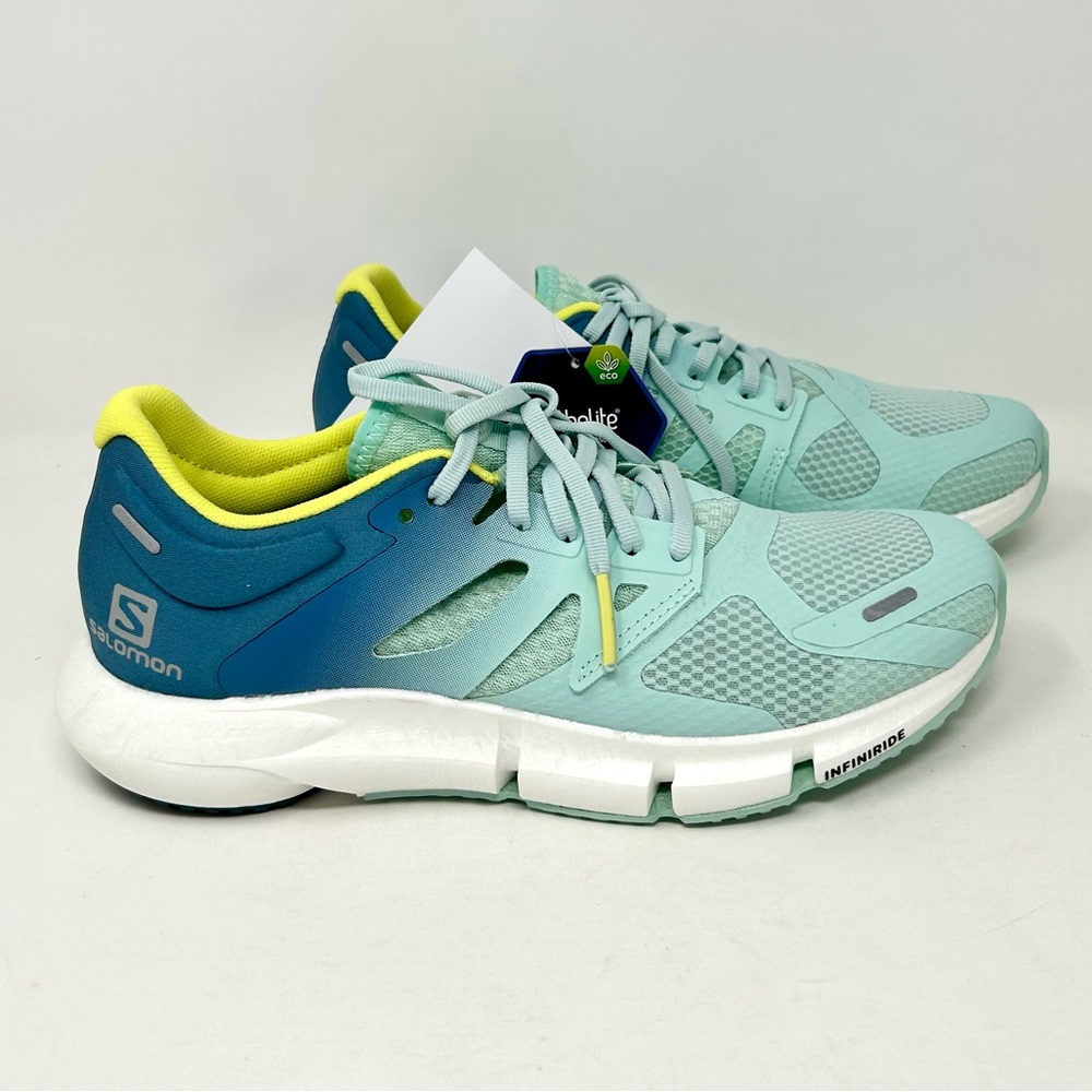 Salomon Women's Mint Green and Teal Athletic Shoes